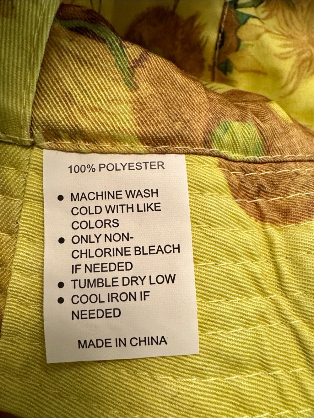 Source Unknown Yellow Floral Bucket Hat - Picture 3 of 3